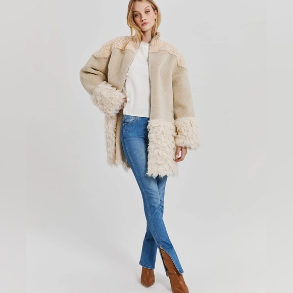 SOLD. Something Navy Faux Sherling Coat - Picture 10 of 10